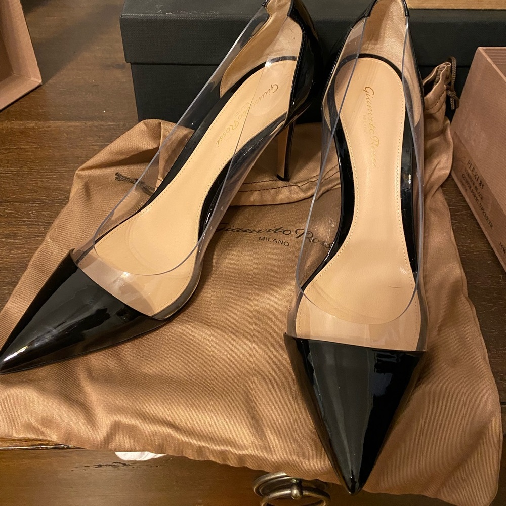 Gianvito Rossi Plexi Heels 85